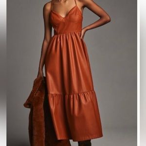 Pilcro Leather Maxi Dress